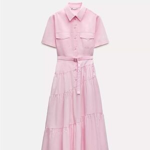 ZW Collection Pink Poplin Dress